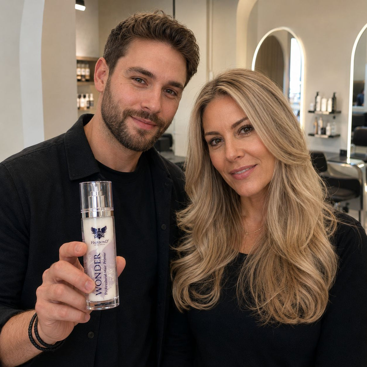 Hairbond Wonder Professional Hair Primer used for pre-styling and heat protection