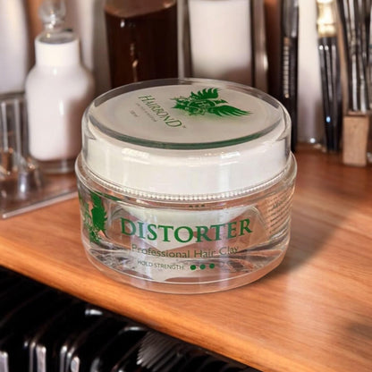 Hairbond Distorter Clay for matte texture, definition and flexible control