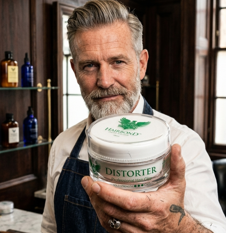 Hairbond Distorter Clay hair styling product with natural matte finish